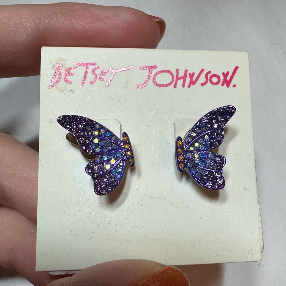 Betsey Johnson Gold Stud Earrings